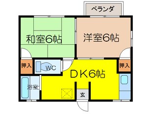 コーポ楠の物件間取画像